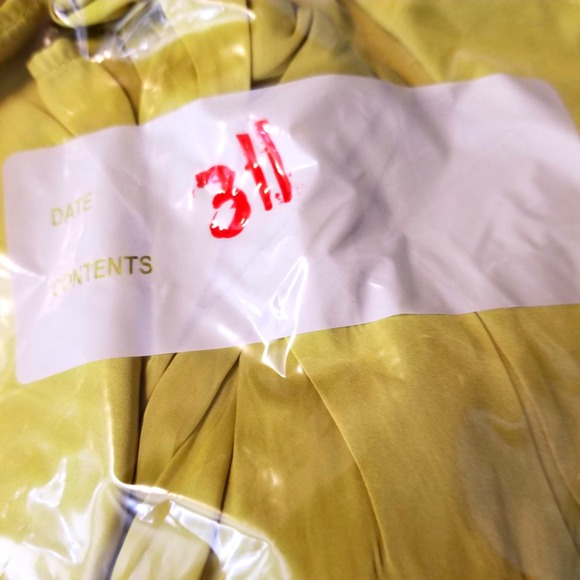 Chelsea & Theodore 3X Blouse Top Yellow Gold Long Sleeve Ruffle Neckline - Picture 11 of 11